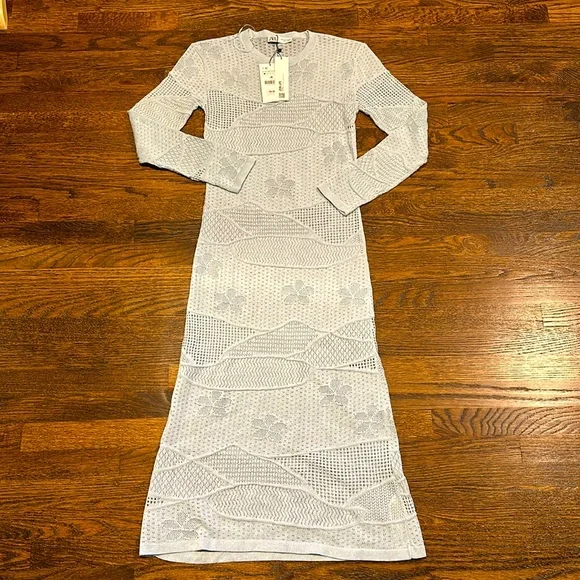 Zara | Dresses | Zara Light Blue Long Sleeve Knit Maxi Dress Nwt Medium | Poshmark Zara | Dresses | Zara Light Blue Long Sleeve Knit Maxi Dress Nwt Medium | Poshmark